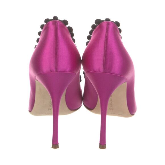 ❤️Manolo Blahnik Satin Pom-Pom Pumps❤️ - Picture 4 of 5